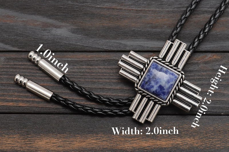 Wentur Stone Bolo Ties for Men Western - Vintage Cowboy Bolo Tie for Women Western Costume Accessories - Image 3